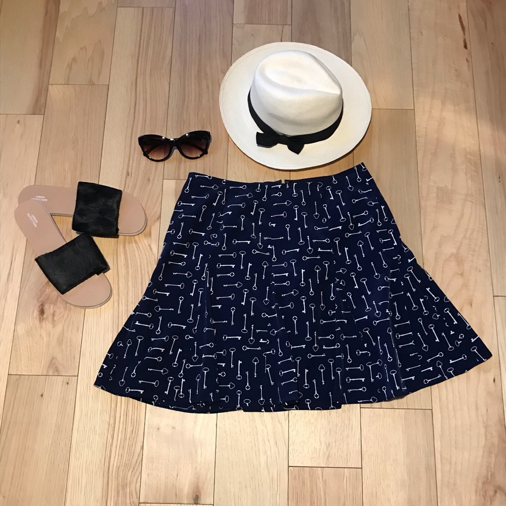 Banana Republic Printed Skirt - Key Print